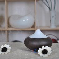 Ultrasonic Aroma Essential Oil Diffuser Humidifier for Home Yoga Office Spa Bedroom Baby Room (Dark Wooden-grain) N14