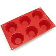 Freshware SM-104RD 15-Cavity Mini Silicone Mold for Homemade Tart, Bundt, Cake, Cheesecake, Pudding, Jello, and... N9