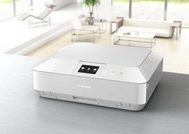 Canon PIXMA MG7120 Wireless Color Photo All-In-One Printer, Mobile Smart Phone and Tablet Printing, White