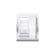 Summit CM411L7SSTB: Commercially listed 20&quot; wide counter height refrigerator-freezer with a lock, stainless steel... N2