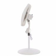 High-Performance 18&quot; Oscillating Pedestal Fan with Remote Control, 5 Blades, 3 Settings, Adjustable Height, White N3