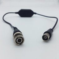 WOTOW 2PCS 18" CCTV BNC Male to Female Coaxial Ground Loop Isolator Buildin Video Balun Transceiver