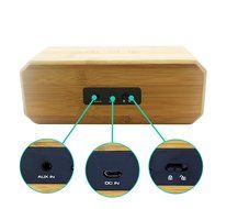 Wireless Bluetooth Speakers Portable Rechargeable Bamboo Wooden Bluetooth Stereo Speakers for cell iPhones and...