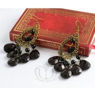 vintage Bohemian drop dangle chandelier hook resin store earrings N3