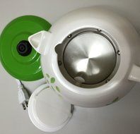 FixtureDisplay Teapot Ceramic Kettle Electric Kettle Water Boiler Green Olive Design 12029 N2