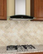 Ancona Rounded Glass with Black Touch Panel 600 CFM Wall Mount Range Hood, 30-Inch