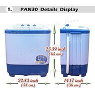 Panda Small Compact Portable Washing Machine Pan30 Drain By Gravity N3