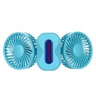 Moonmini Powerful Strong Wind USB Rechargeable 3 Speeds Folding Couples Fan Potable with Double Motor 360 Degrees... N9