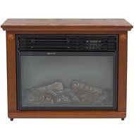 Gracelvoe Large Room Electric Quartz Infrared Fireplace Heater Deluxe Mantel Oak / Walnut (Dark Walnut) N24