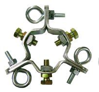 EZ 43-A Adjustable 3 Way Down Guy Ring for up to 2-1/4" Mast - Heavy Duty
