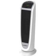 Ceramic 1,500 Watt Portable White Electric Tower Heater and Fan with Remote Control