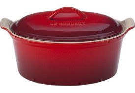 Le Creuset Heritage Stoneware 1 1/5qt Covered Oval Terrine, Cherry