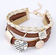 Fashion Women Bracelet Jewelry Leather Infinity Charm Cuff Bangle Wrap Gift