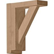 Ekena Millwork BKT02X06X07TRRO 2 1/2-Inch W by 6 1/4-Inch D by 7 1/2-Inch H Traditional Shelf Bracket, Red Oak...