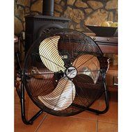 20-Inch 3 Motor Speed Classic Syle Powder-Coated Steel Floor Fan, Black N3