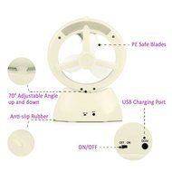 REXSONN Ultrasonic Desktop Cool Misting Fan Humidifier with Built-in Battery and Water Tank for Beauty, Home,... N16