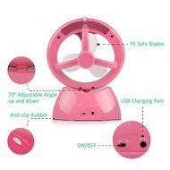 REXSONN Ultrasonic Desktop Cool Misting Fan Humidifier with Built-in Battery and Water Tank for Beauty, Home,... N17