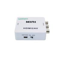 Cooldigital 1080P HDMI to AV 3RCA CVBS Composite Video Audio Converter Adapter Supporting PAL/NTSC with USB Charge...