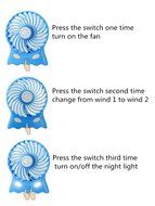 LingsFire 4-in-1 Multipurose Handheld Mini USB Rechargeable Portable Aromatherapy Mobile Power Supply Fan (Blue) N3