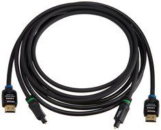 AmazonBasics High-Speed HDMI Cable and Digital Audio Optical Cable 2-Pack - 6-Feet (1.8 Meters) N2