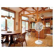 Lasko 3-Speed 18" Elegance and Performance Pedestal Fan with Remote, White N3
