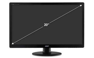 Acer S200HQL B 20&quot; Class LED Monitor - 1600 x 900