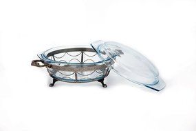 Star Home Tapestry Round Server with 2-Quart Covered Baker