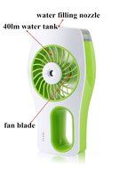ETONG USB Misting Fan Portable Humidifier Fan Rechargeable Misting Fan Handheld Personal Cooling Mist Humidifier... N6