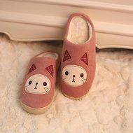 AutumnFall Women Soft Warm Indoor Candy Colors Cotton Slippers Home Anti-slip Shoes (40, Pink) N21