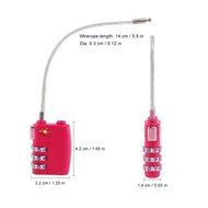 HT Luggage Locks Combination Password Locks Padlocks TSA Approved 3-Digit 4-Pack (Four Color) N13