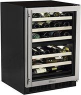 Marvel ML24WDG2LB High Efficiency Dual Zone Wine Cellar, 24&quot;, Black