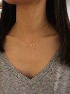Danity Gold Chain Charm Star Pendant Necklace Choker Jewelry For Girl Women N2