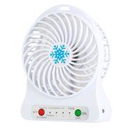 O-Best Batteries/USB Powered Portable Mini Air Conditioning Fan Chargeable Hand-held No Leaf Fan Air Conditioner... N16