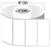 3 Inch Core - 3.5 x 1 Zebra Compatible Direct Thermal Labels 4 Rolls for Zebra Industrial Printer S4M Z4M 105SE...