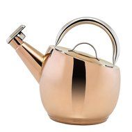 Old Dutch 1876 Dura Copper Ganymede Tea Kettle, 2.75 quart /2.6 L, Titanium