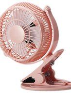 LBLI Desktop Fan For Chlidren Chargeable Fan Clip Base 2 Speeds Mini Portable Fan Battery or USB Power Supply... N8