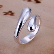 Fashion 925 Silver Plated Jewelry Set Bracelet Necklace Ring Hook Oval Earrings N7