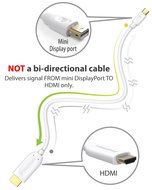 Mini DisplayPort to HDMI Cable (6FT), Fosmon Mini DP [4K | Thunderbolt Port Compatible] to HDMI Cable Adapter...