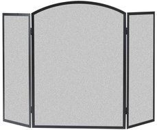 Panacea 15936 Three Panel Basic Arch Firescreen, Black