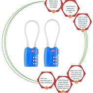 HT Luggage Locks Combination Password Locks Padlocks TSA Approved 3-Digit 4-Pack (Four Color) N21
