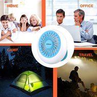 Mini USB Fan GEEDIAR Portable Rechargeable Table Desk Personal Fan for Laptop Room Office Outdoor Travel Blue N12