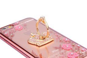 iPhone 5S Case, iPhone SE Case, PHEZEN Clear Soft TPU Protective Case Back Cover with Beautiful Cherry Blossom... N13