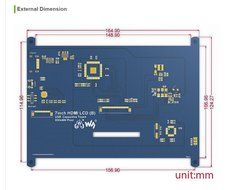 Waveshare 7inch HDMI LCD (B) Capacitive Touchscreen LCD Display HDMI Interface Various Systems... N2