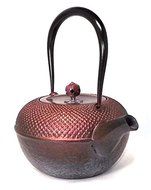 Naubu Iron Kettle Hosoguchi Circle Hail Copper Lid Pearl Pink 1.6L（japan import） N4