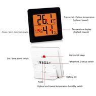 DAN SPEED High accuracy LCD Digital Thermometer Hygrometer Indoor Electronic Temperature Humidity Meter Clock... N12