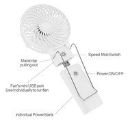 DOIOWN Handheld Portable Table Mini Fan Battery Rechargeable (Blue) N12