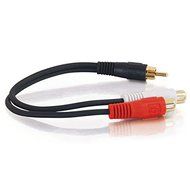 C2G / Cables To Go 03177 Value Series RCA Mono Male to Two RCA Stereo Female Y-Cable -6 Inch Black N5