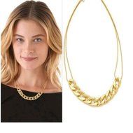 Punk Bib Statement Gold Metal Chunky Pendant Necklace Women Collar Chain Choker N3