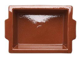 Costa del Sol Handmade Ceramic Terracotta Rectangle Baking Dish, Rust