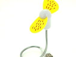 Travel Usb Fans for Computer Charging Treasure Orange Yellow Colors N4